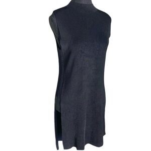 WILLOW & THREAD Sleeveless Black Tunic Stretchy Cut Outs Size Medium